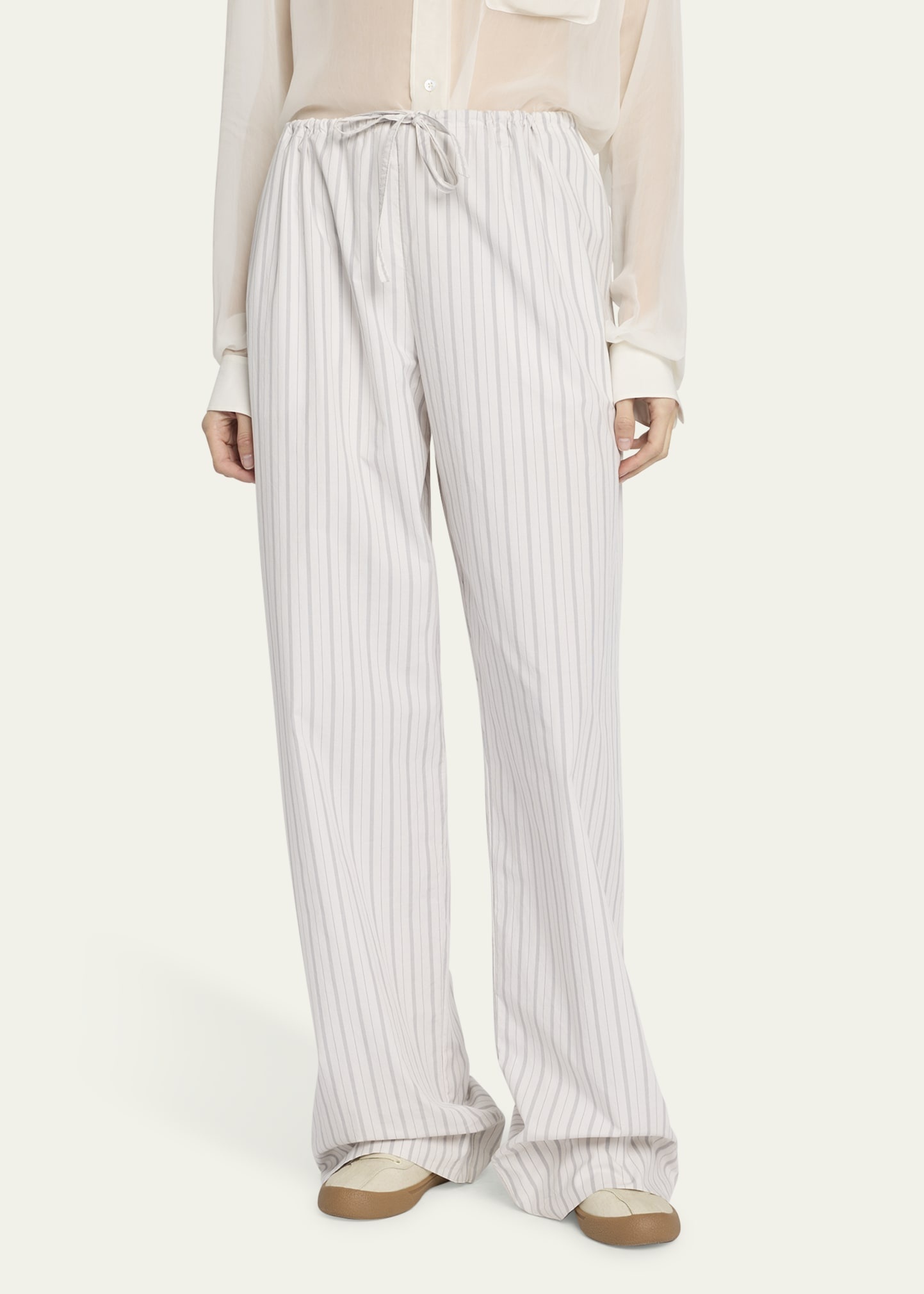Hypnosta Striped Straight-Leg Drawstring Pants - 4