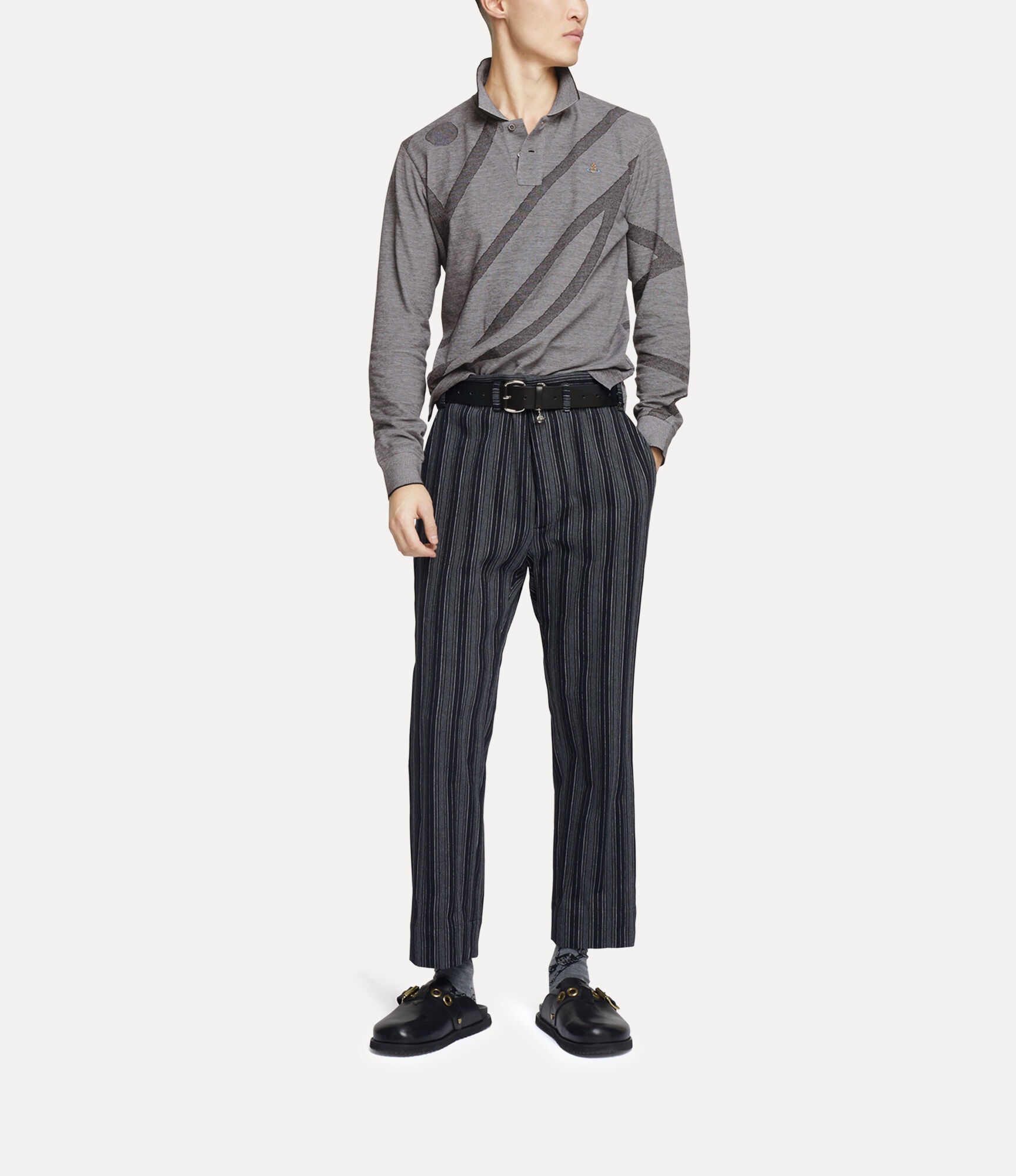 LONG SLEEVE POLO TOP - 3