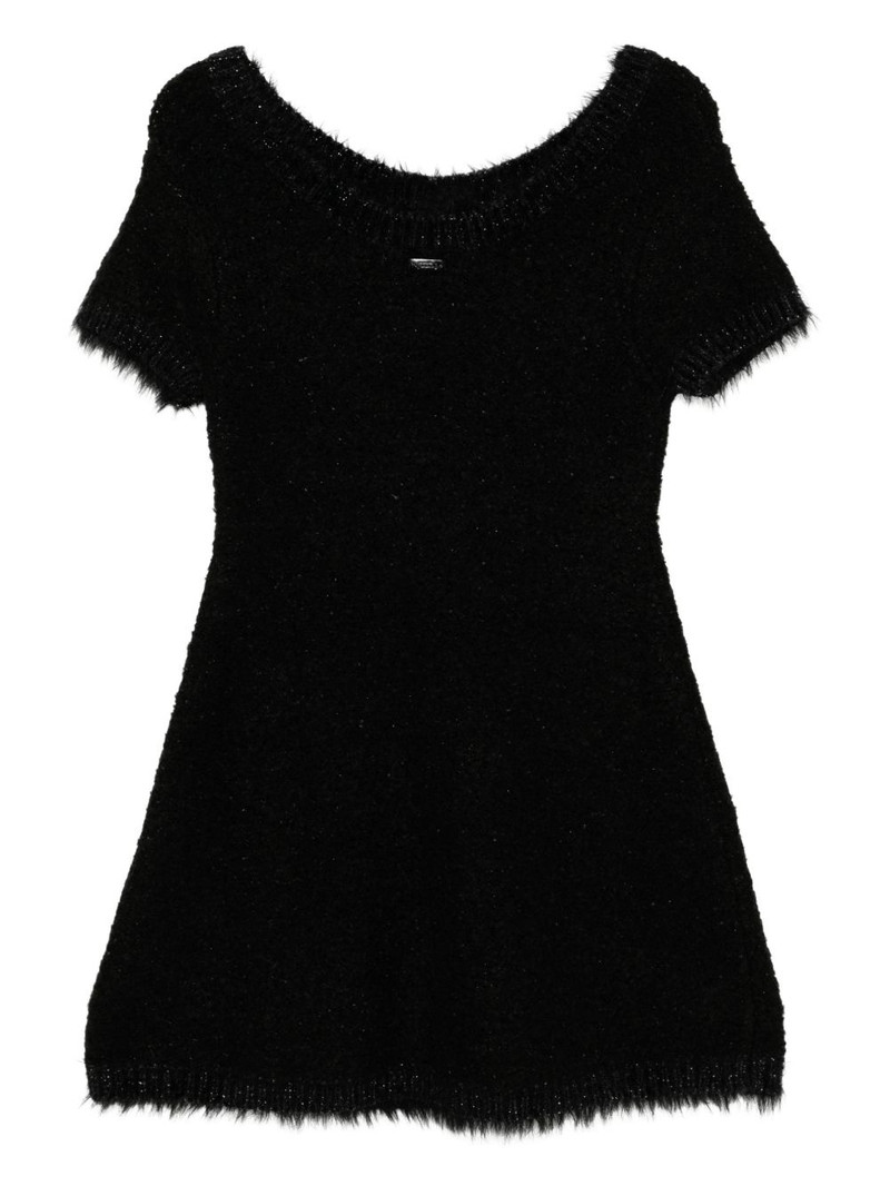 JUUN.J logo-patched knit dress outlook