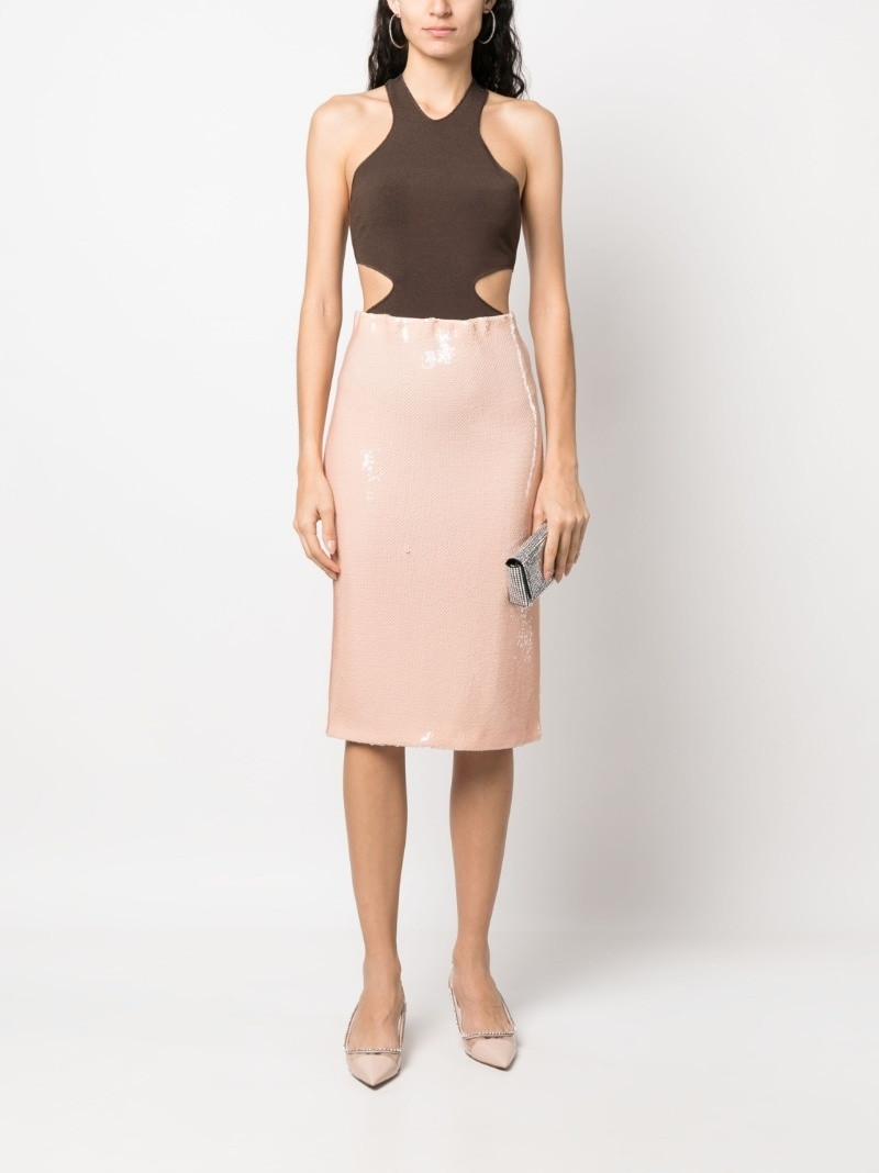 N°21 sequin-design midi skirt outlook