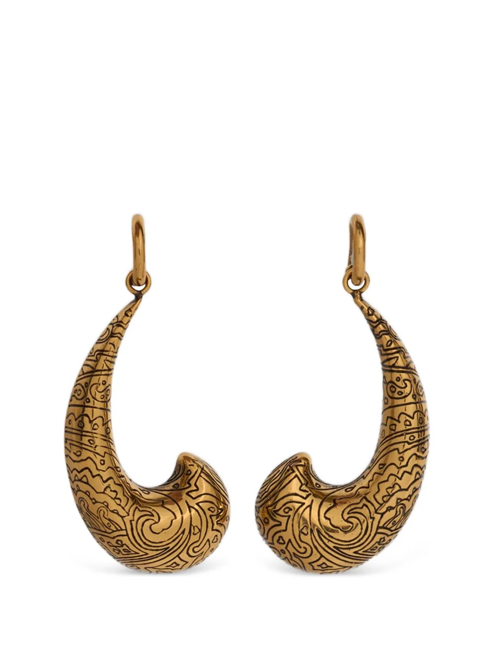enamelled Paisley earrings - 1