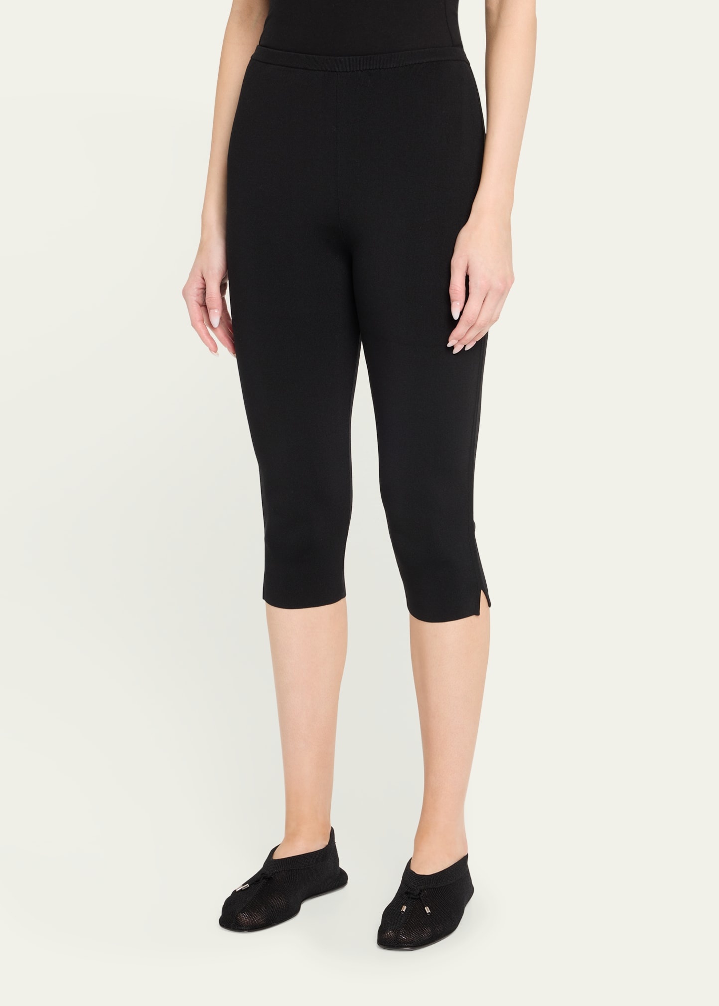 Compact Knit Capri Trousers - 4