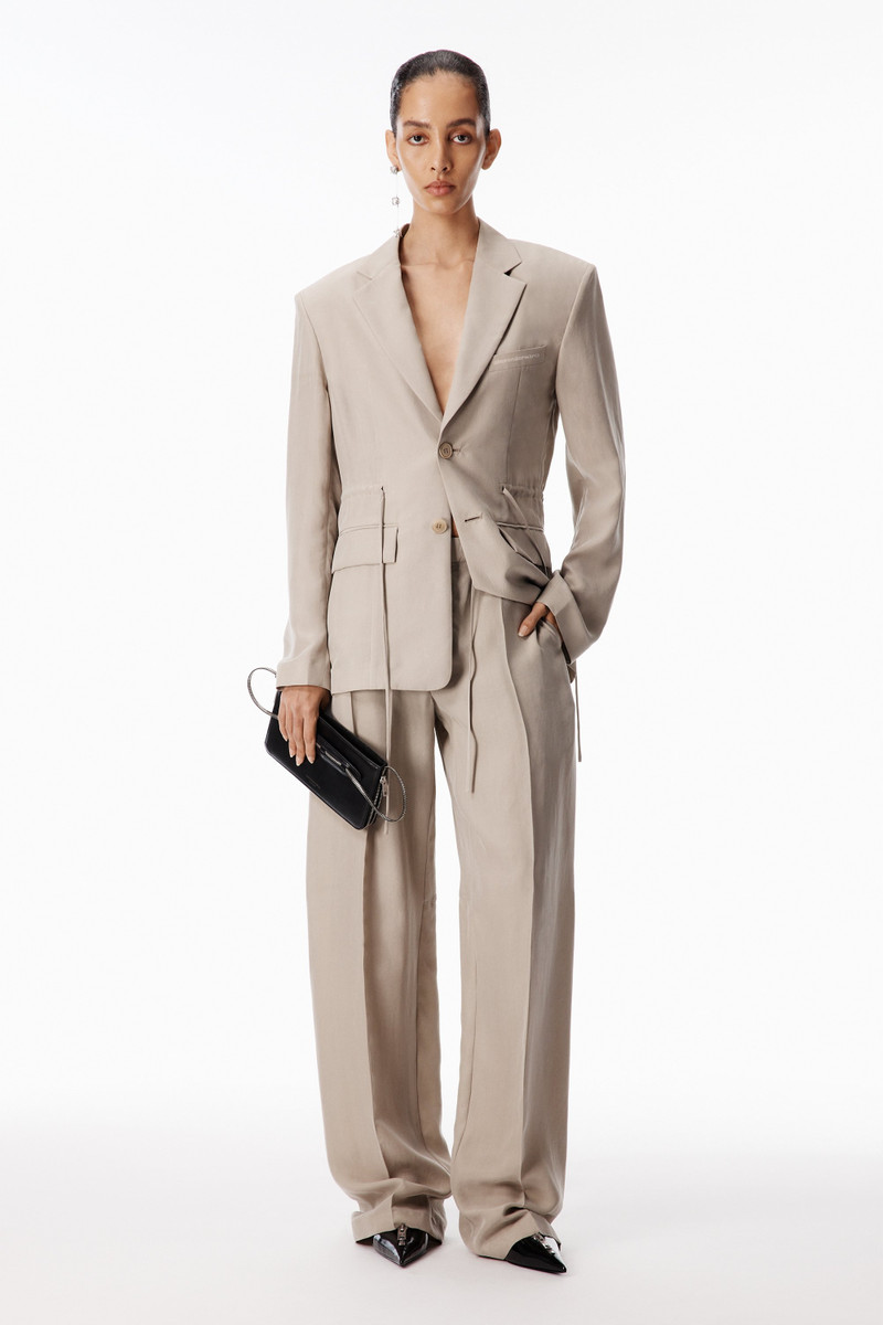 Alexander Wang Drawcord Mid-Rise Tailored Pant outlook