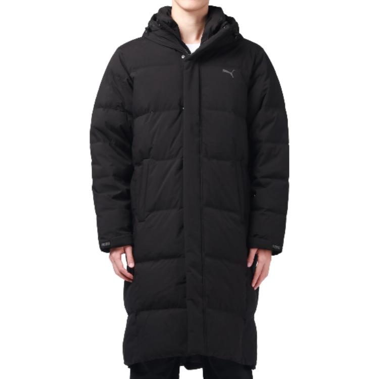 PUMA Long Down Jacket 'Black Grey' 932587-01 - 4