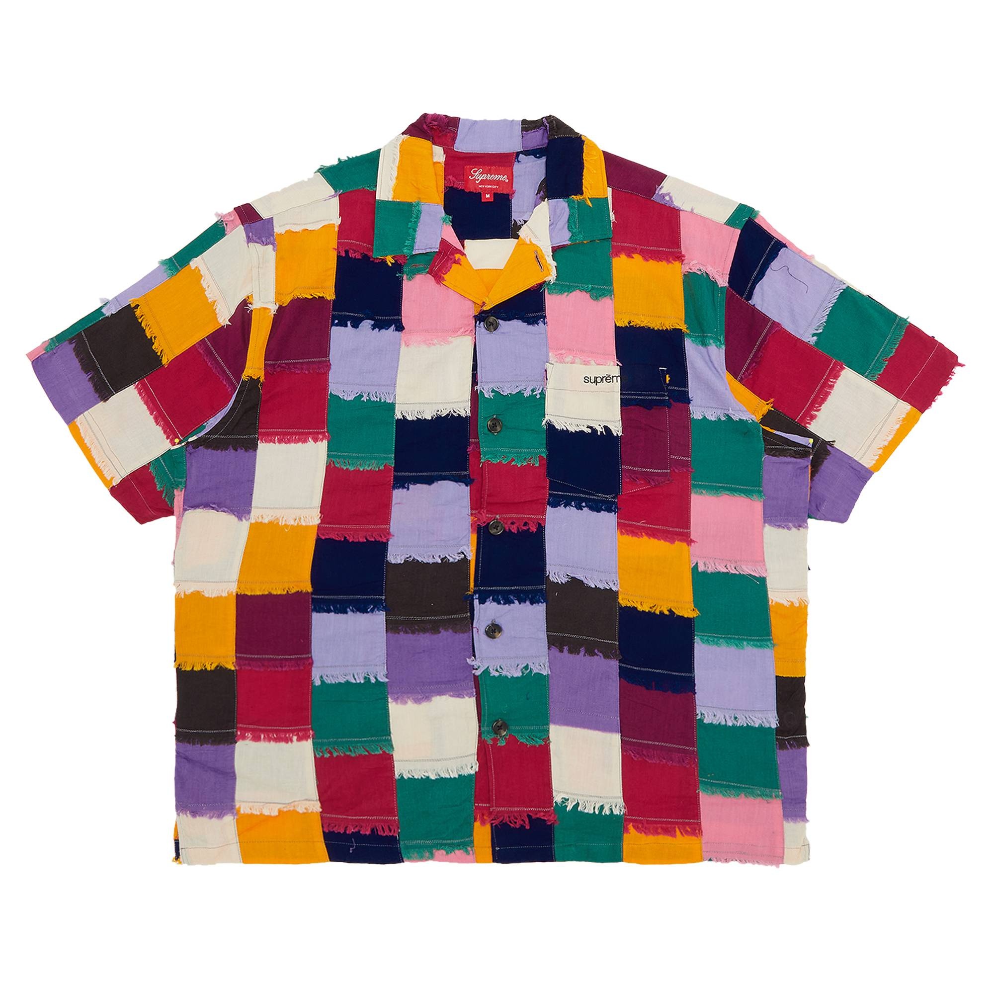 Supreme Patchwork Short-Sleeve Shirt 'Multicolor' - 1