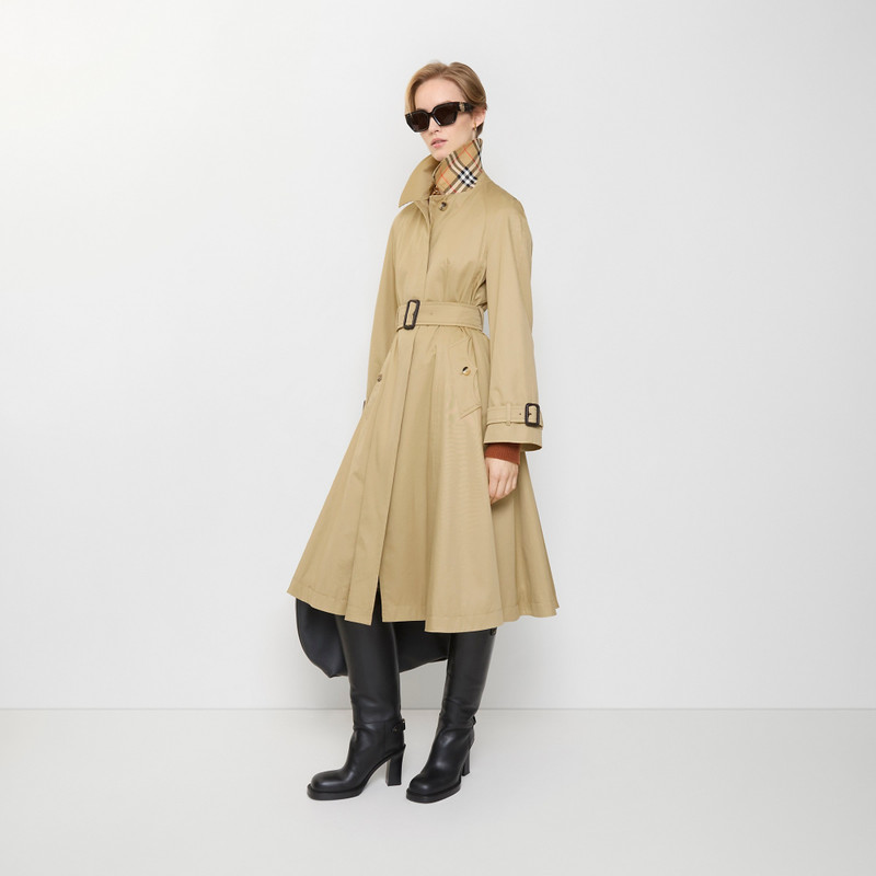 Burberry Long Gabardine Ellingham Fit-and-flare Car Coat outlook