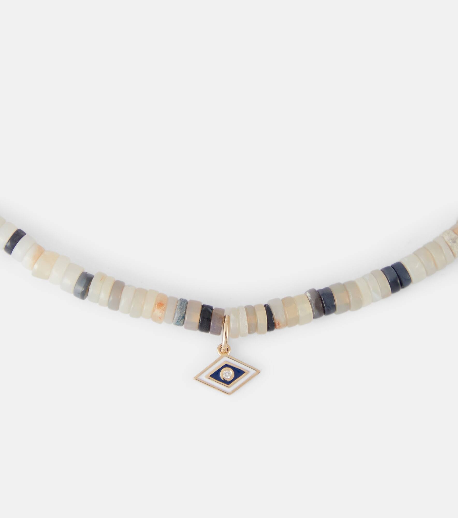 14kt yellow gold beaded choker - 6