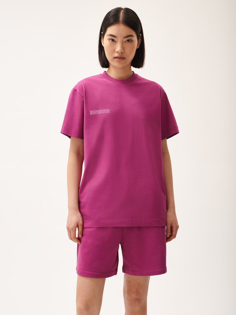 PANGAIA Womens 365 Midweight T-shirt - Berry Purple outlook