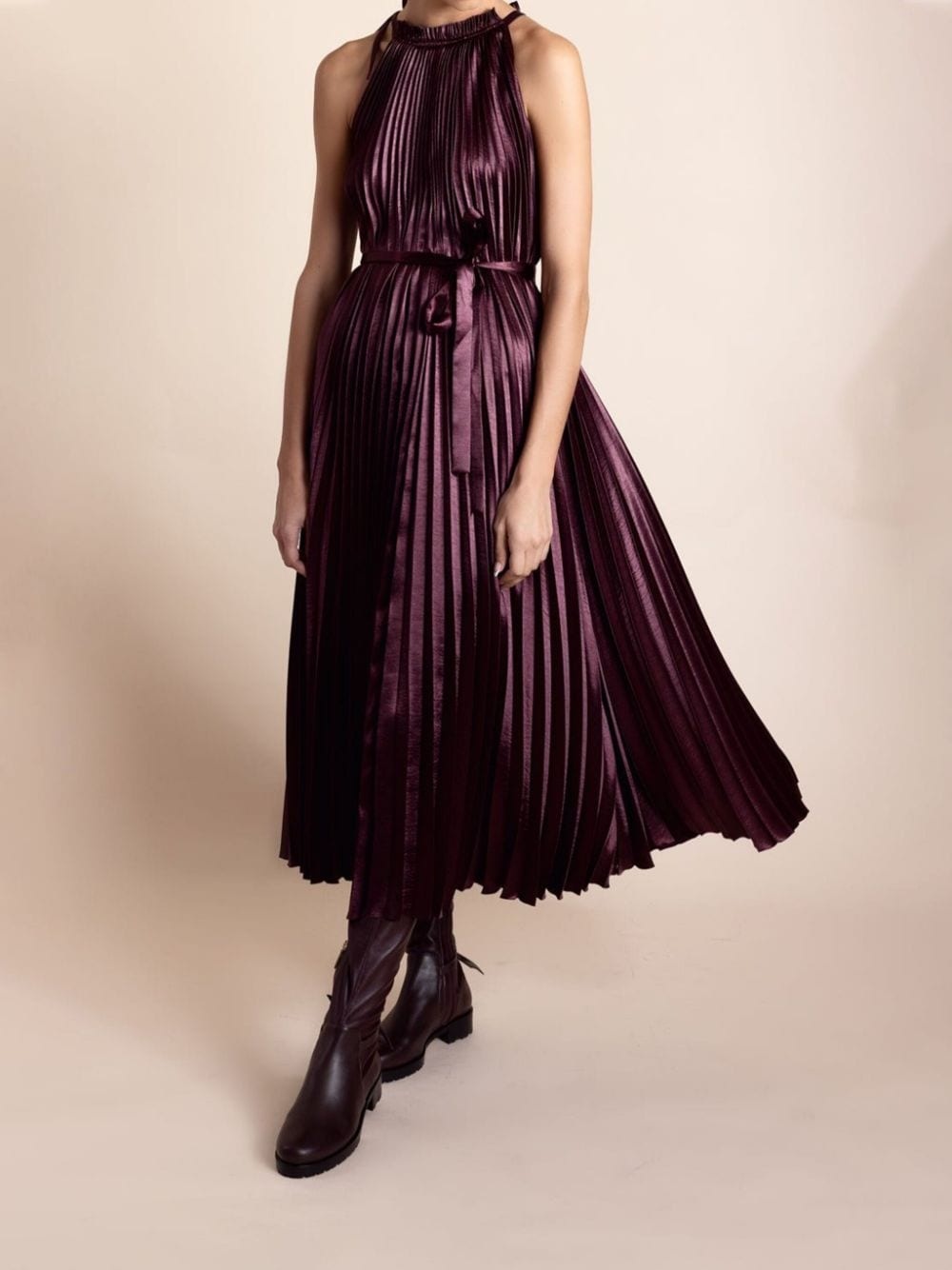 Amiko pleated midi dress - 3