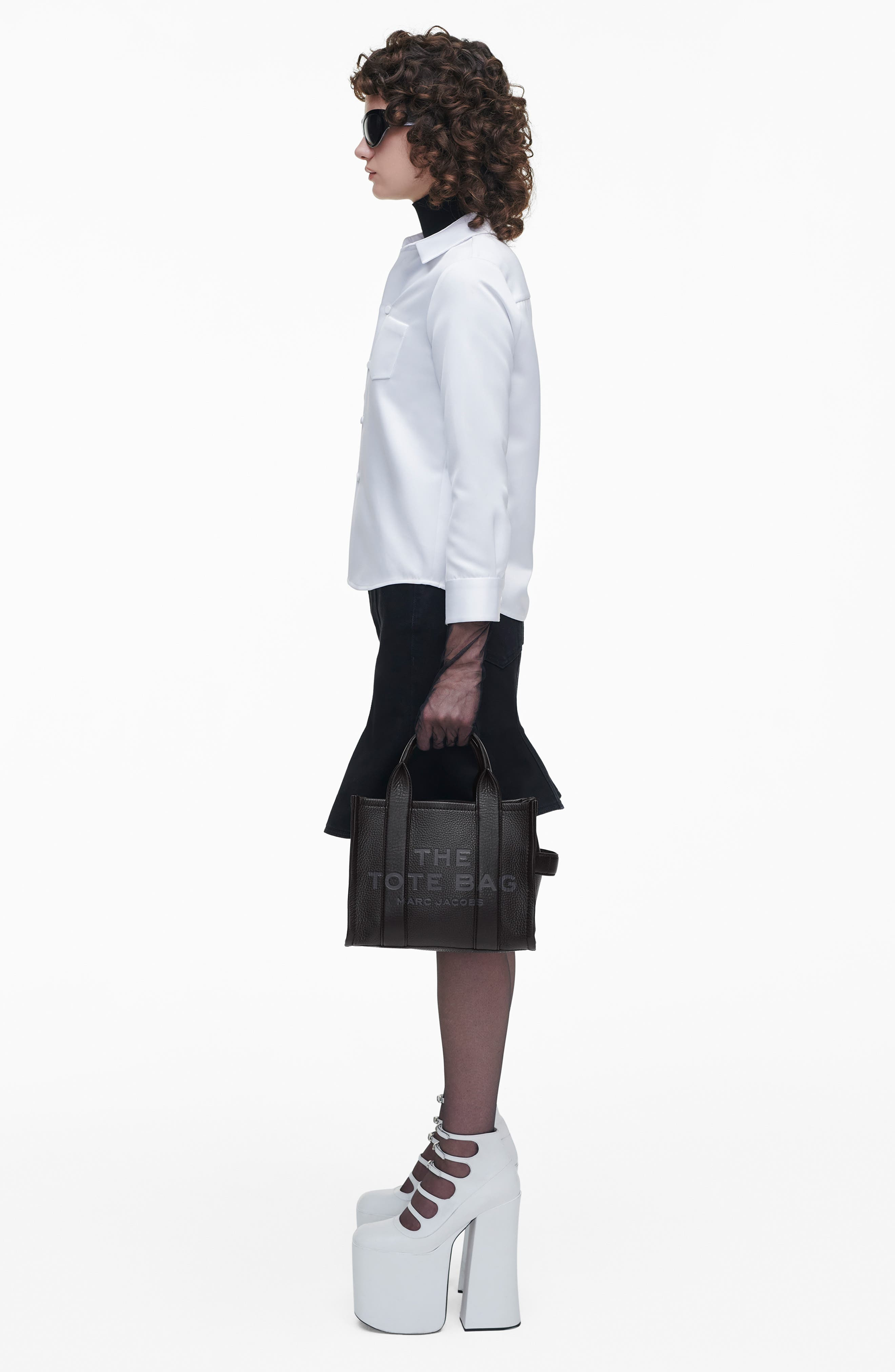 Marc Jacobs The Leather Small Tote Bag in Black at Nordstrom - 8