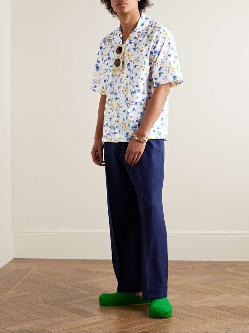 Marni Convertible-Collar Printed Cotton-Poplin Shirt outlook
