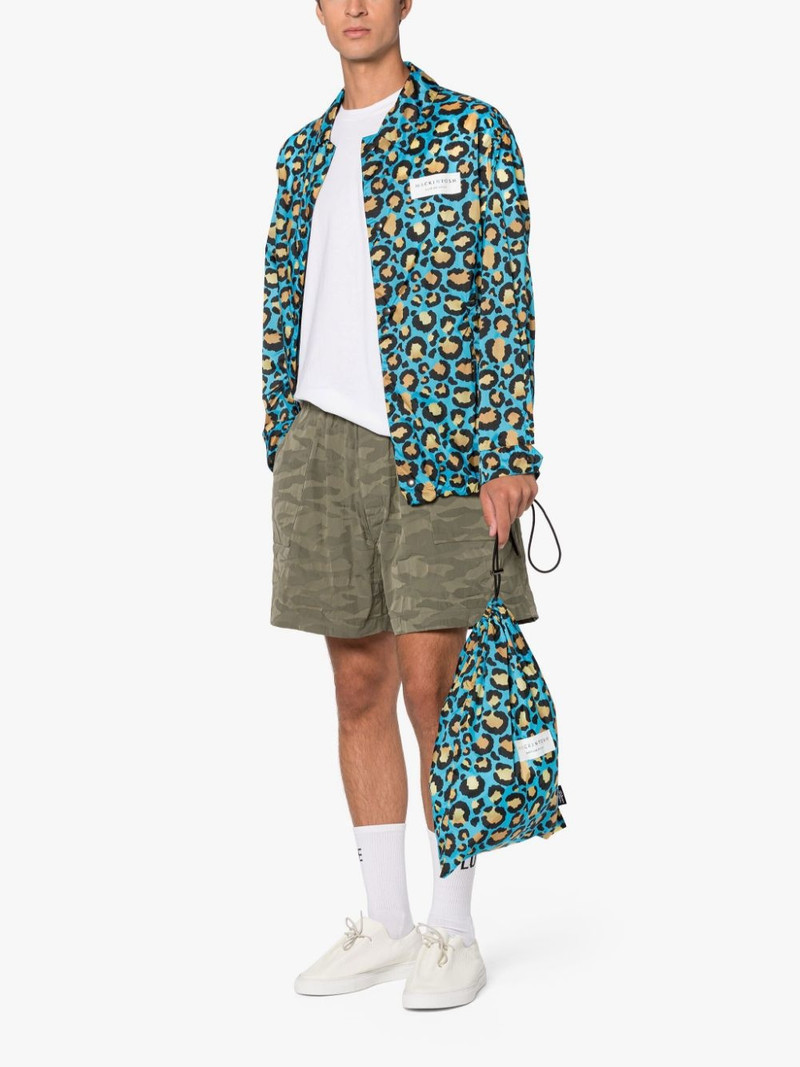 TEEMING LEOPARD PRINT NYLON PACKABLE COACH JACKET 3