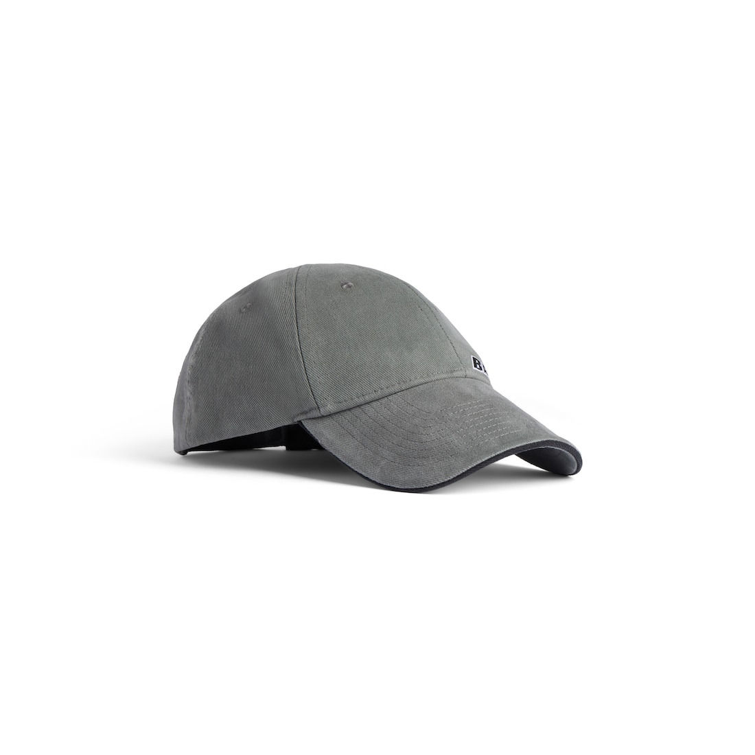 Men's Tilted Typo Cap in Dark Heather Grey - 2