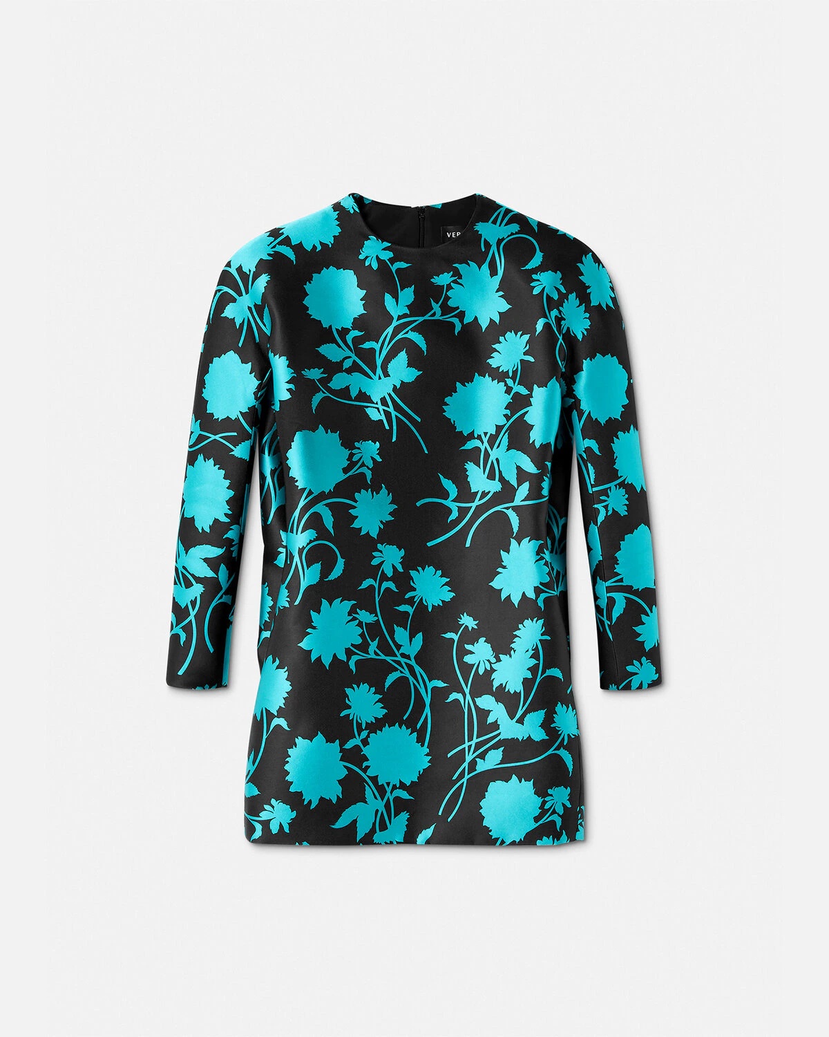 Floral Silhouette Cocoon Mini Dress - 1