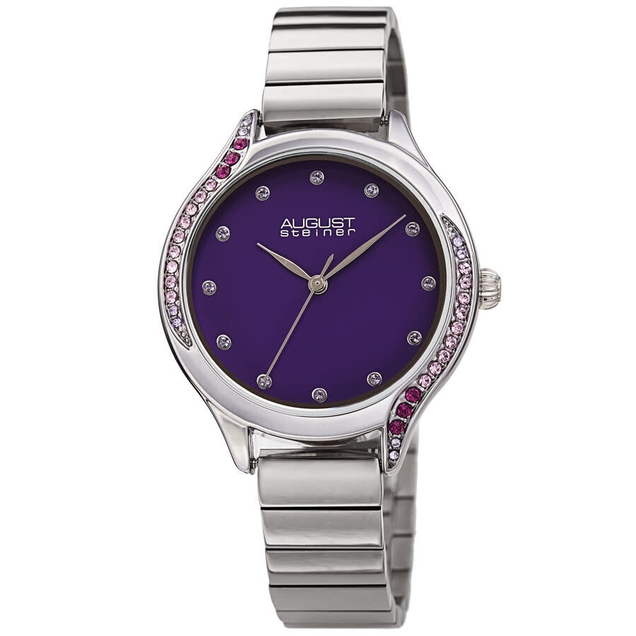 August Steiner - August Steiner Quartz Purple Dial Ladies Watch AS8279PU - 1