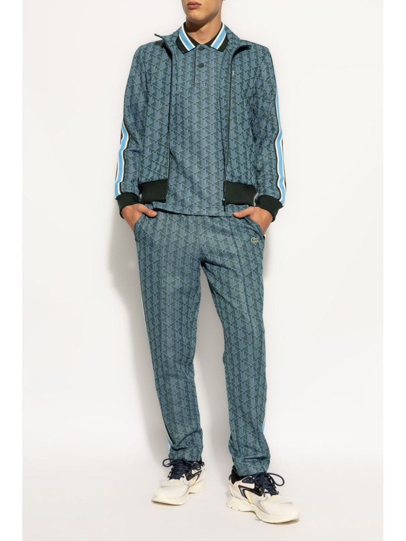 LACOSTE monogram pattern polo shirt outlook