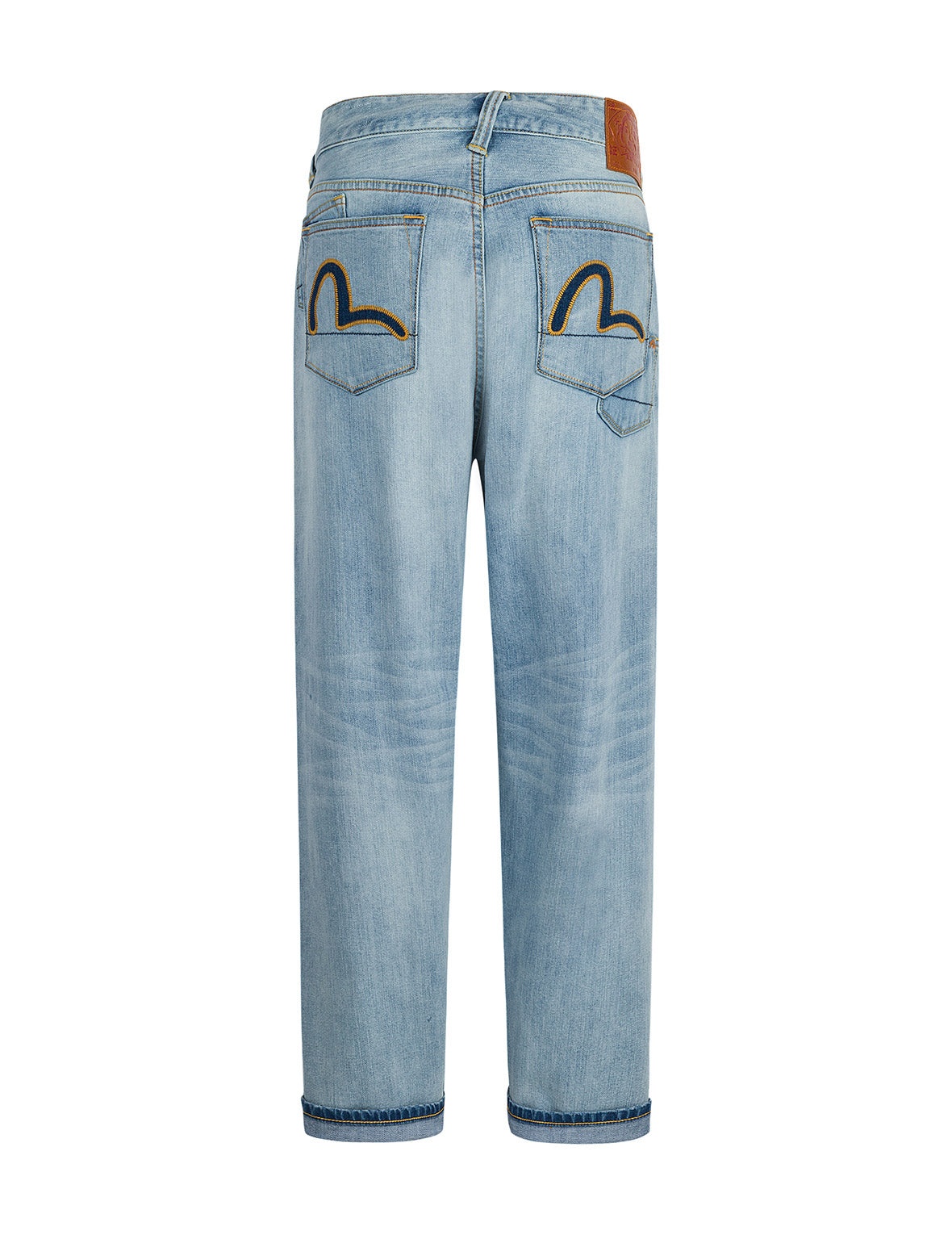 7-Pocket Design Washed Relax Straight Fit Jeans #2030 - 9