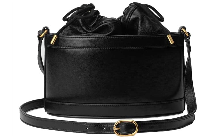 (WMNS) Gucci Horsebit 1955 Drawstring Bucket Bag 'Black' 602118-1DBLG-1000 - 4