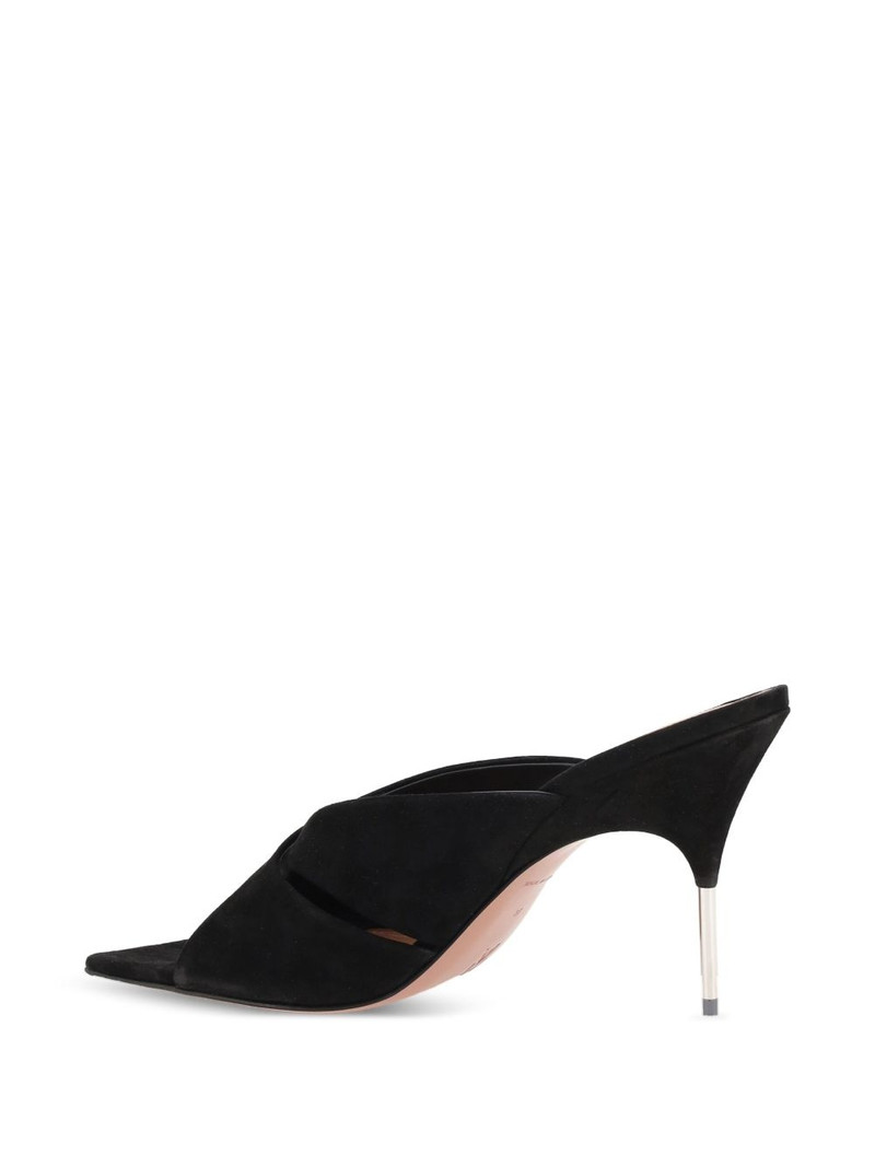 Amina Muaddi Samantha cross-strap heeled mules outlook