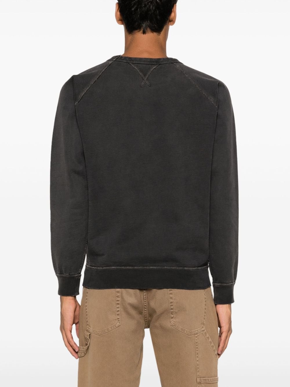 crew-neck cotton sweatshirt - 4