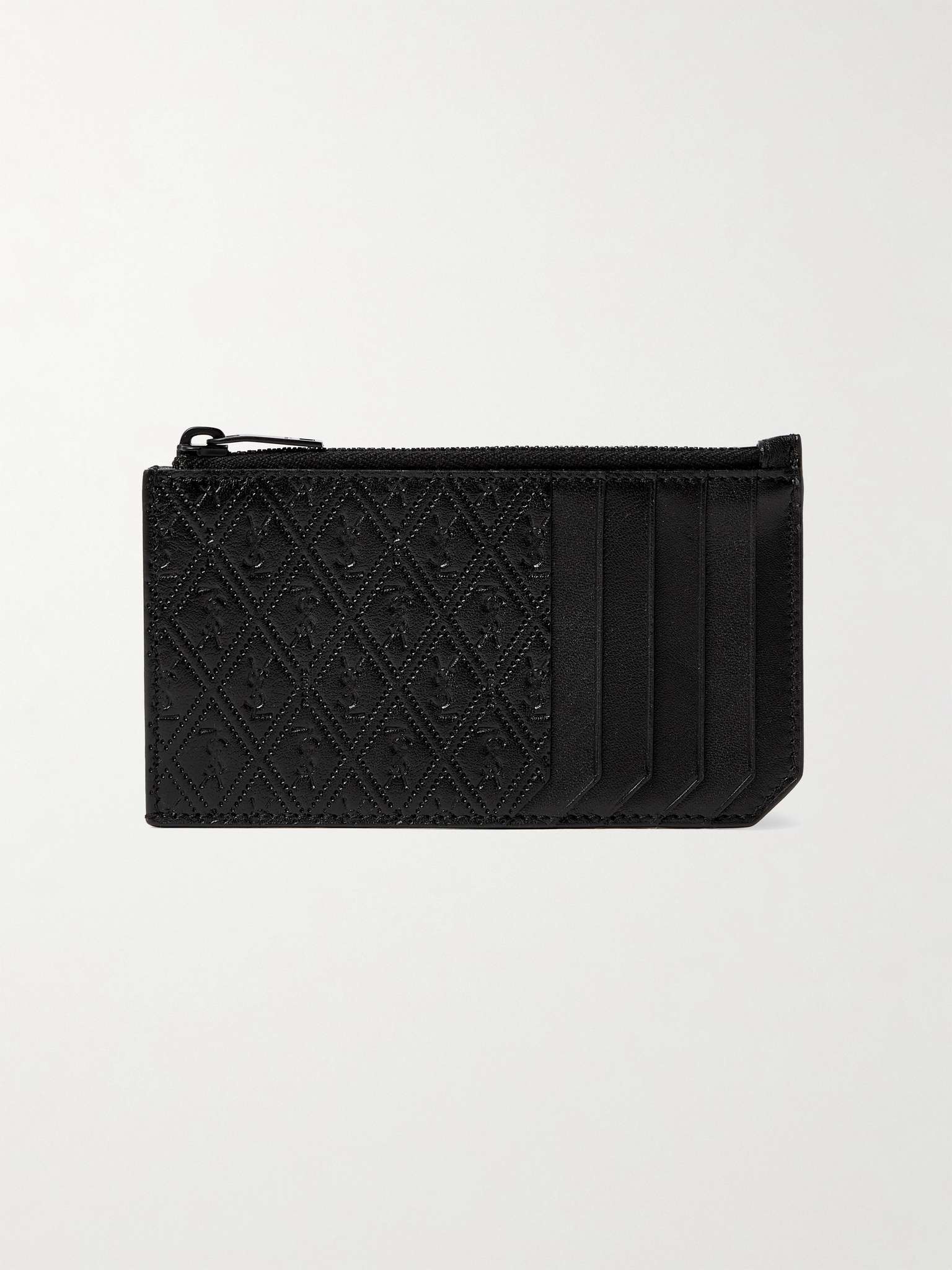 Monogram-Debossed Leather Cardholder - 1