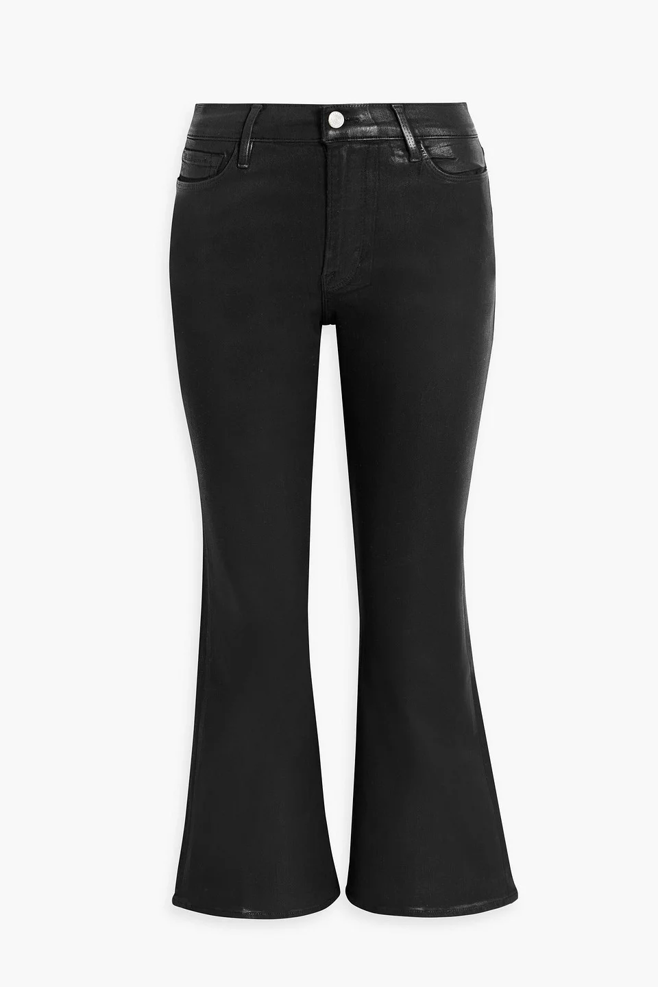 Le Crop coated high-rise flared jeans - 1