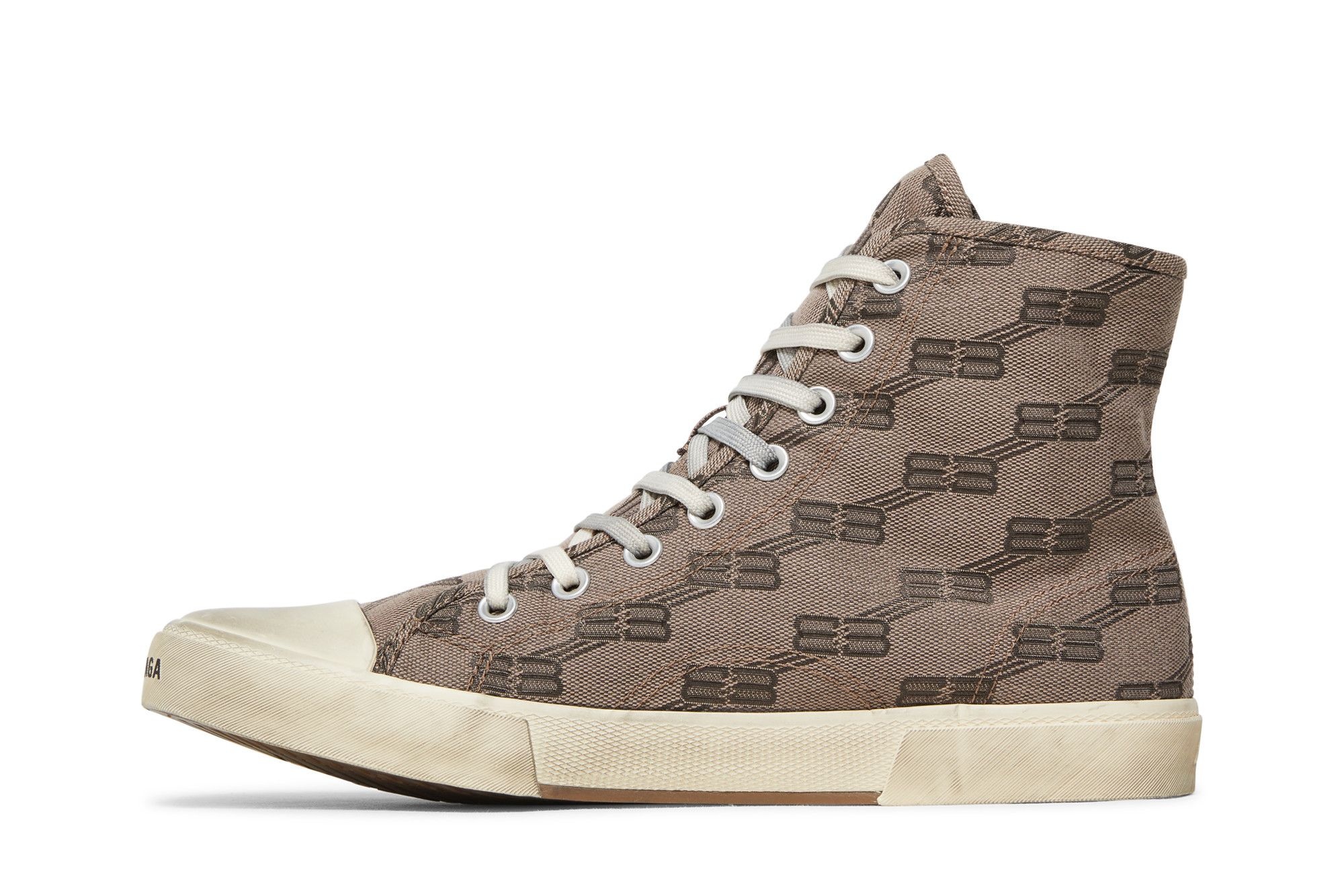 Balenciaga Paris High 'BB Monogram - Dark Mink Grey' - 3