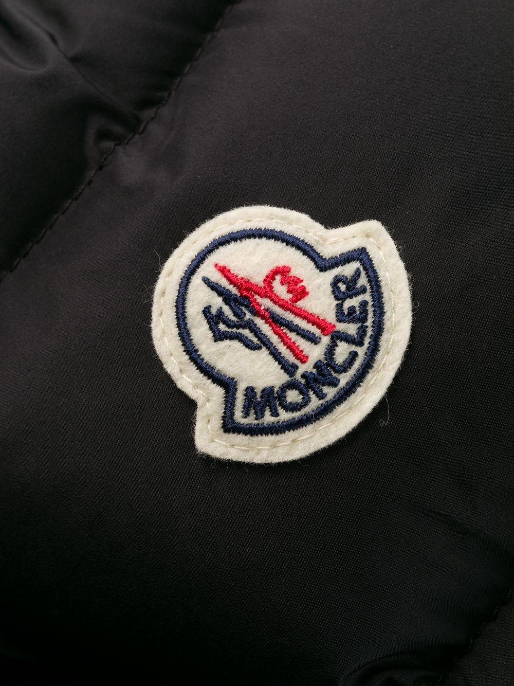 logo patch padded coat - 7