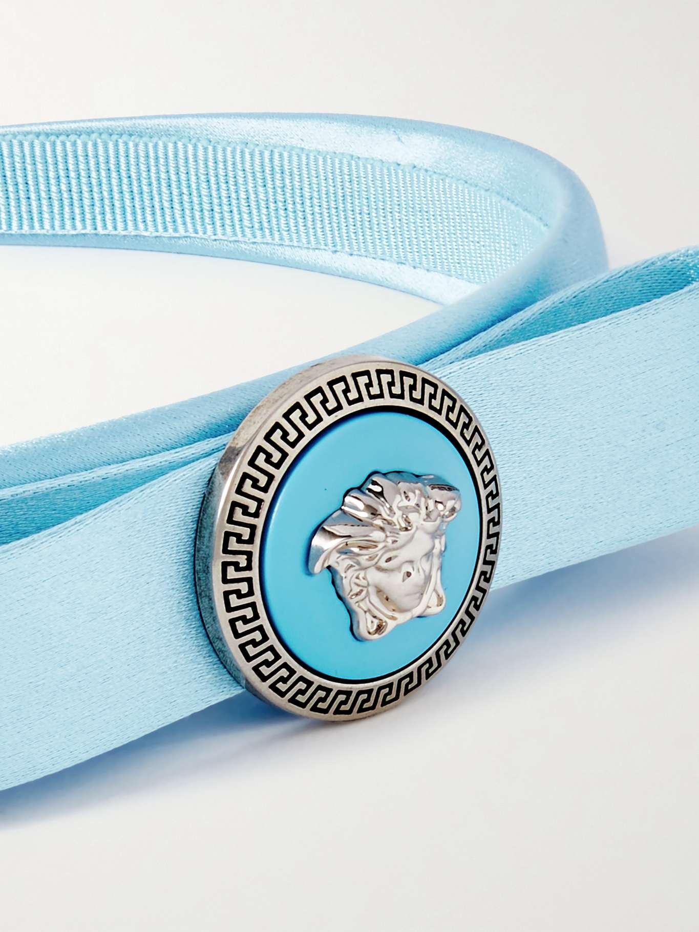 VERSACE Gianni Ribbon embellished satin headband