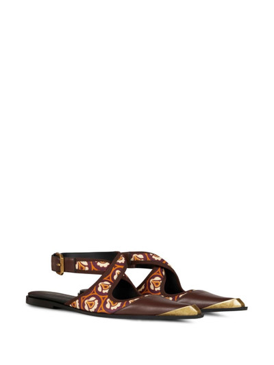 Etro floral-print buckled ballerina shoes outlook