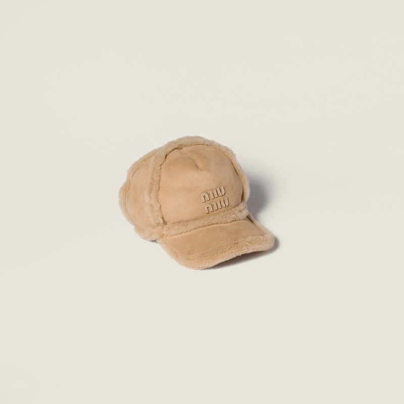 Shearling baseball cap 1