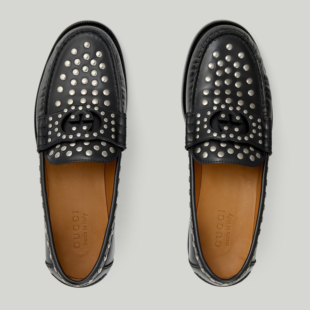 GUCCI Men s Interlocking G loafer with studs REVERSIBLE