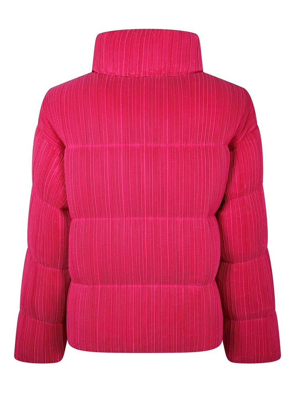 plissé-effect padded coat - 2
