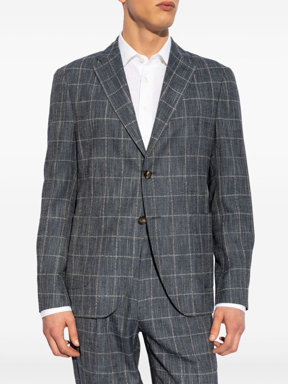 checked blazer - 3