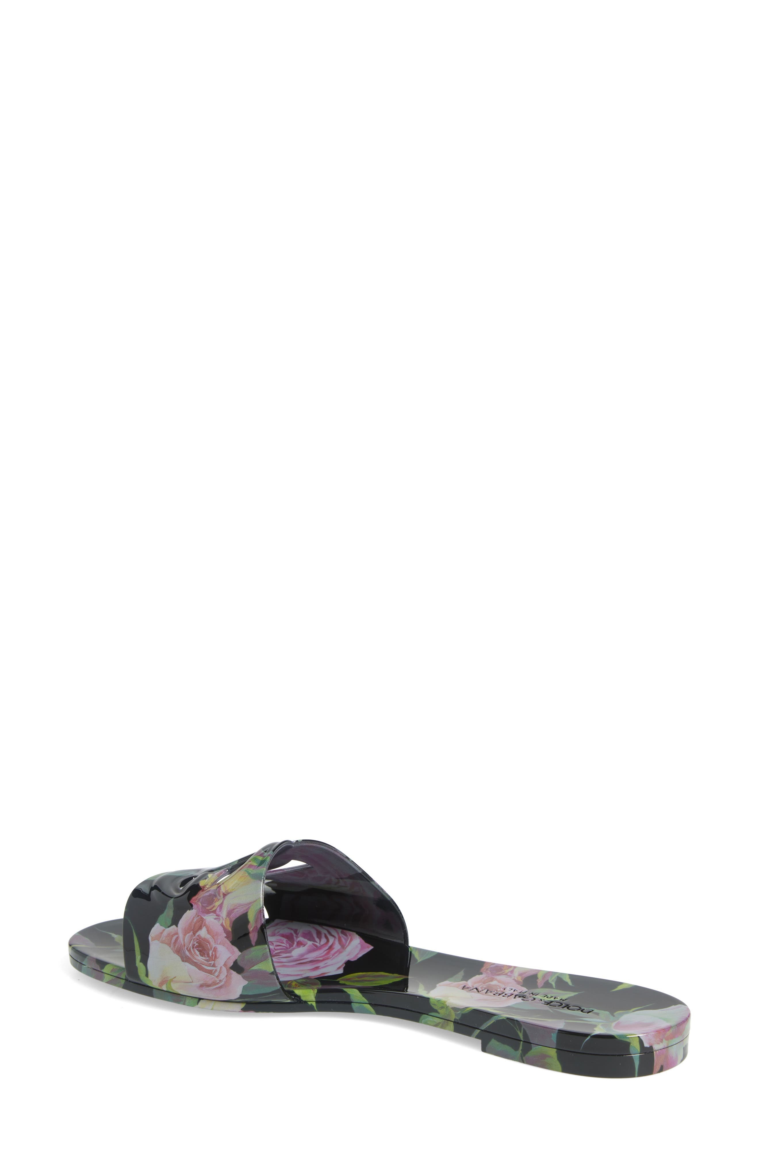 Dolce&Gabbana Bianca Interlock Slide Sandal in Rose Rosa Nero at Nordstrom - 2