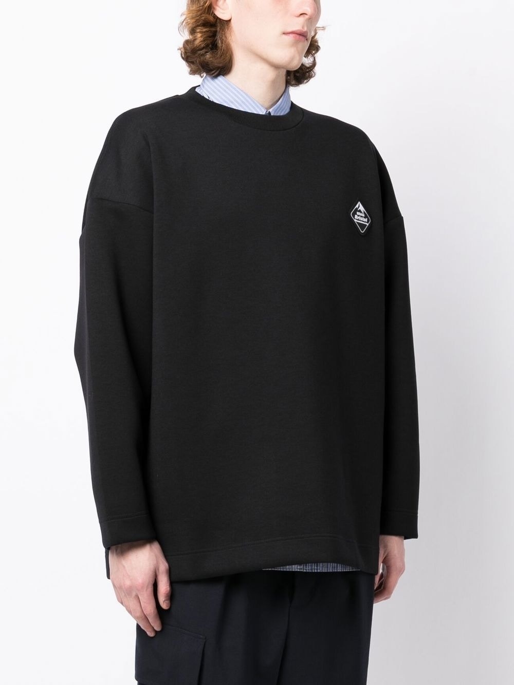 patch-detail crew-neck sweatshirt - 3