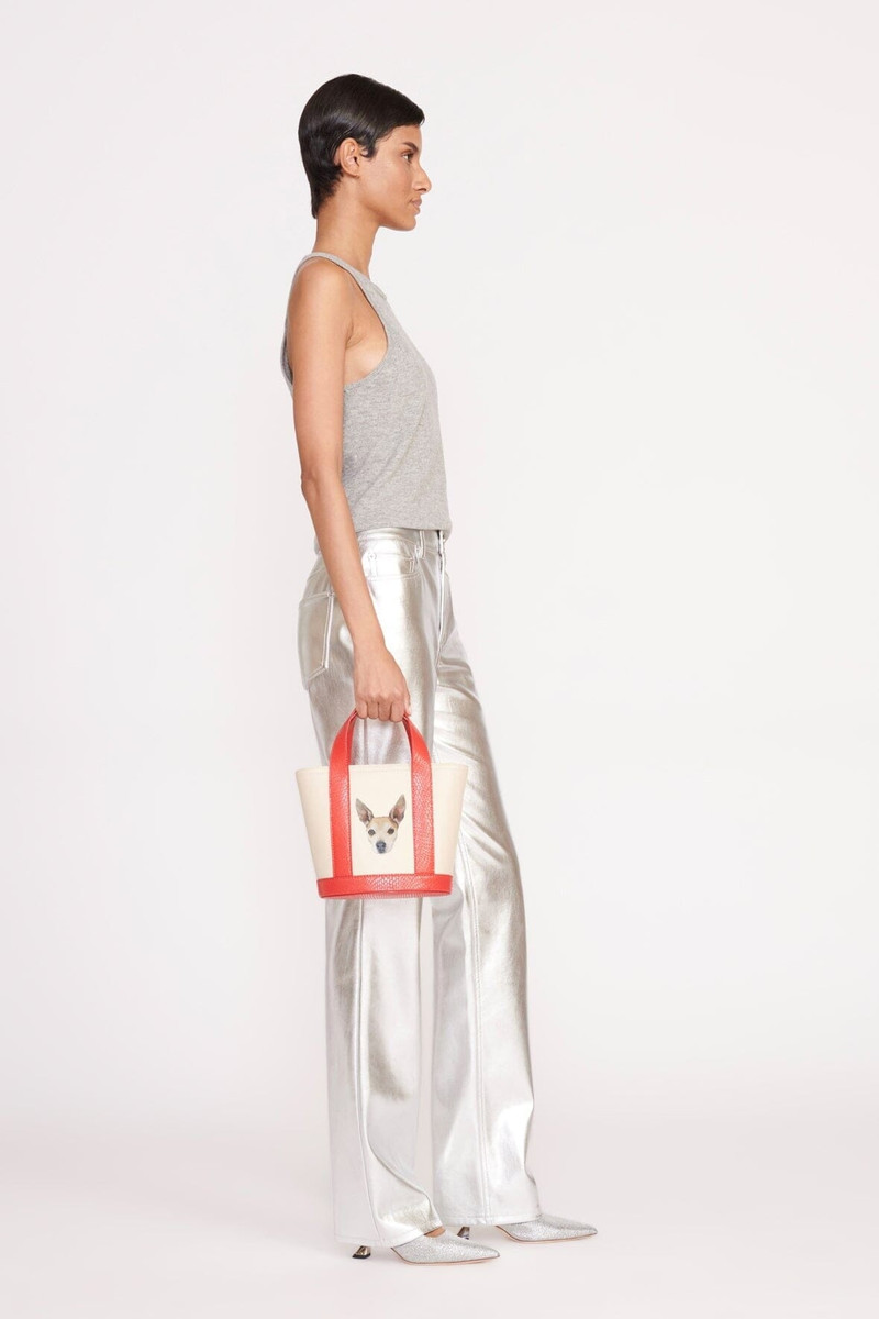 STAUD STAUD CUSTOM ALLORA MINI TOTE CREAM RED ROSE outlook