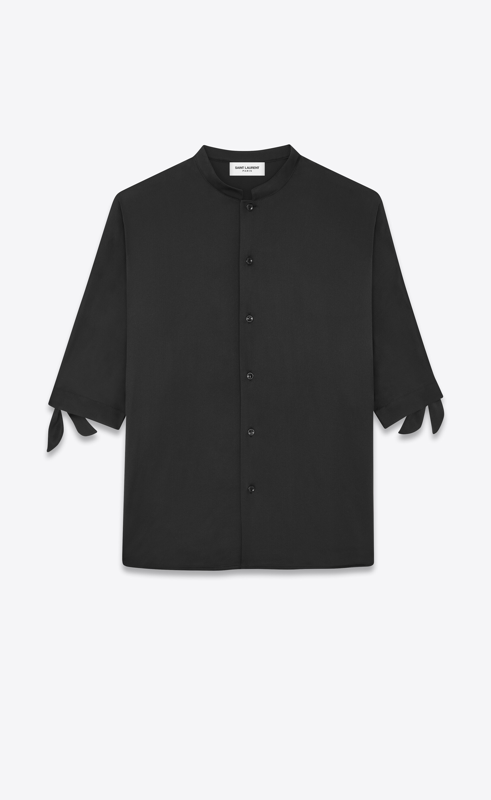 SAINT LAURENT tunic shirt in crepe satin