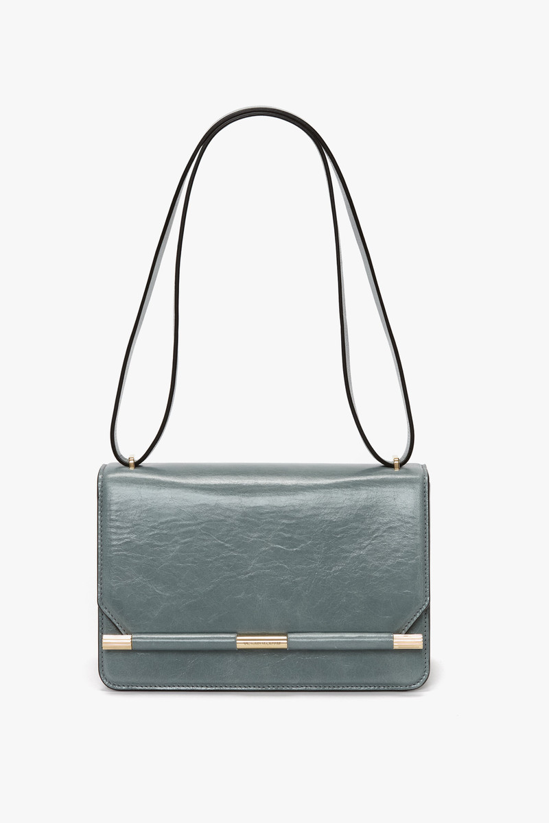 202 Crossbody Bag In Stone Grey Distressed Leather 2