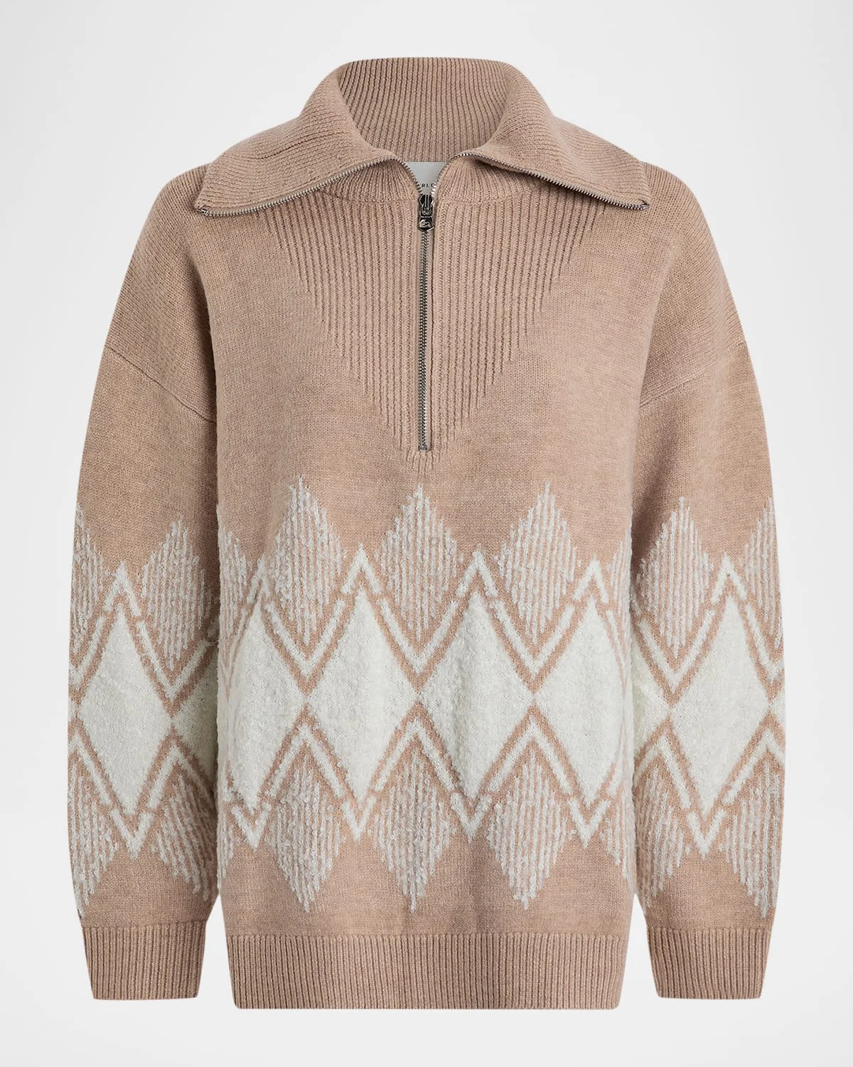 Betty Jacquard Half-Zip Sweater - 1