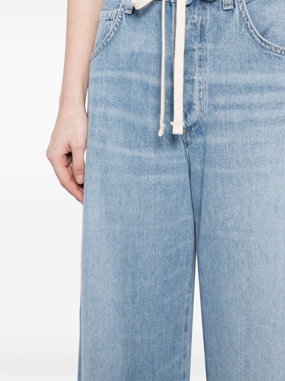 Brynn drawstring-waist cotton jeans - 5