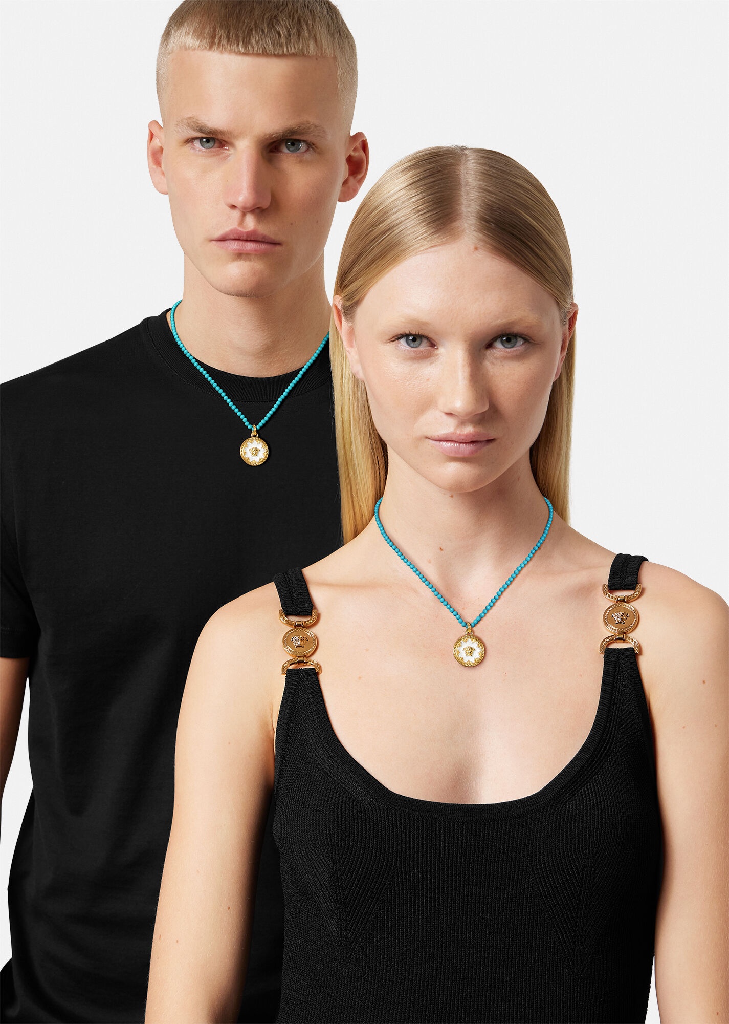 Medusa Plate Beaded Necklace - 3