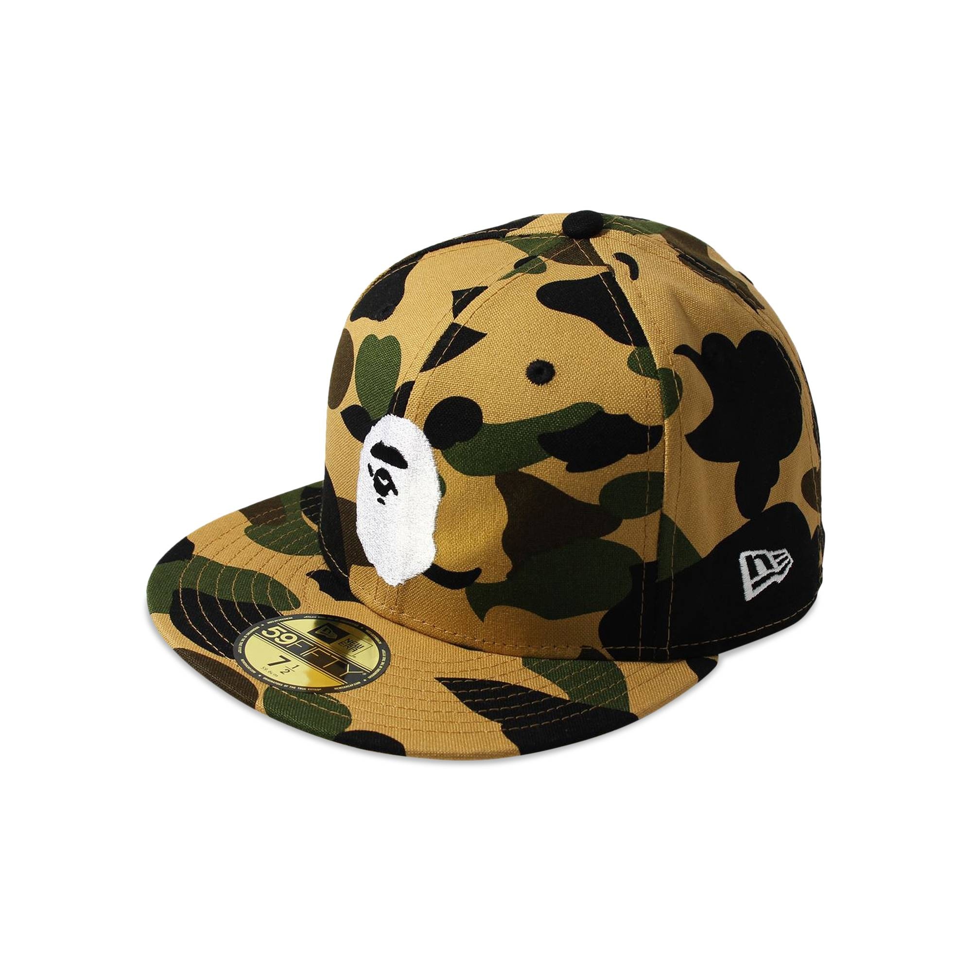 BAPE New Era 59 Fifty 1st Camo Ape Head Cap 'Yellow' - 1