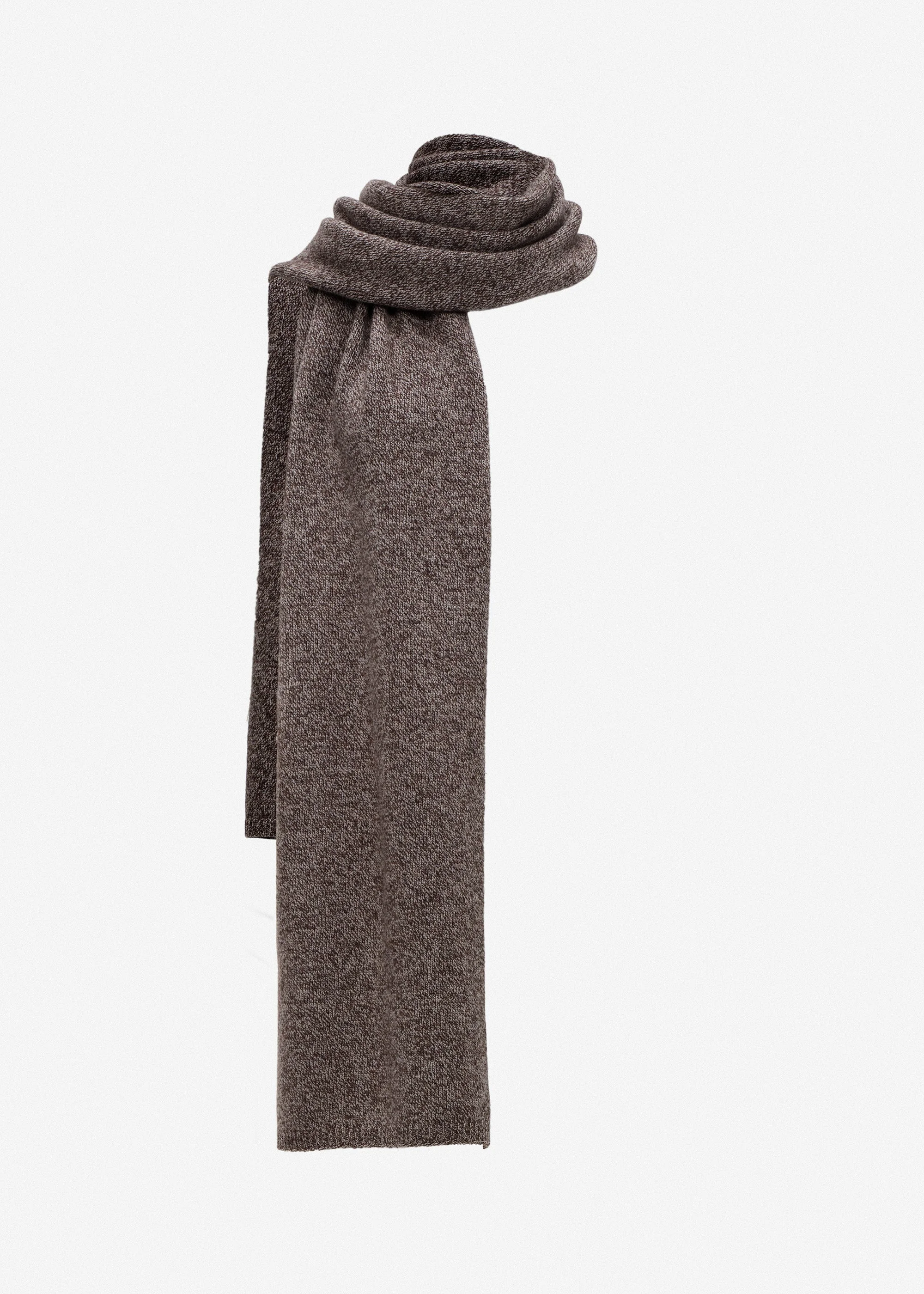 Wool scarf in brown - 1