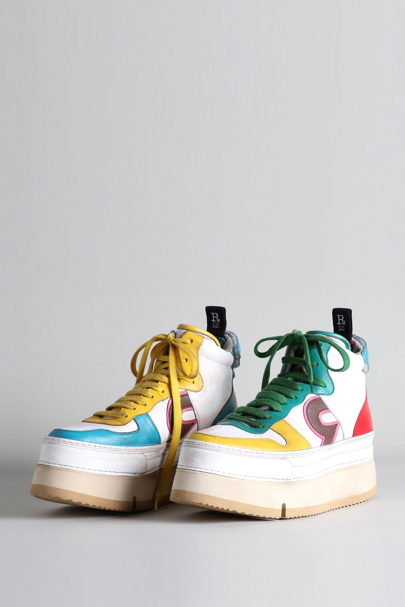The Riot Leather High Top - Multicolor | R13 Denim Official Site - 1