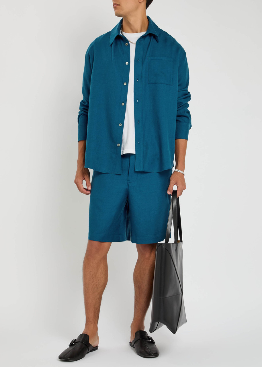 The Elder Statesman Pashmina Wool and Cashmere-blend Shorts - 4