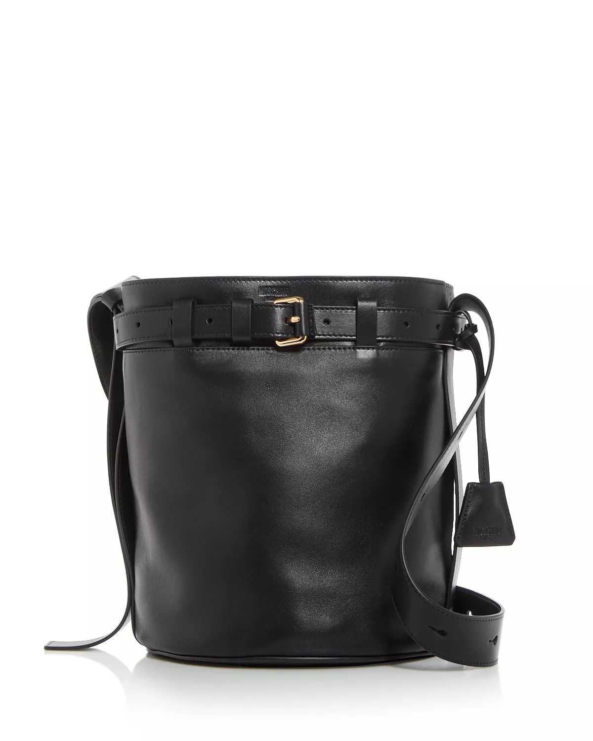 Leather Bucket Shoulder Bag - 1