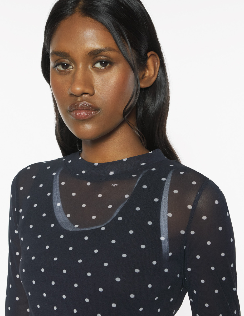 POLKA DOT FOX MESH TOP - 4