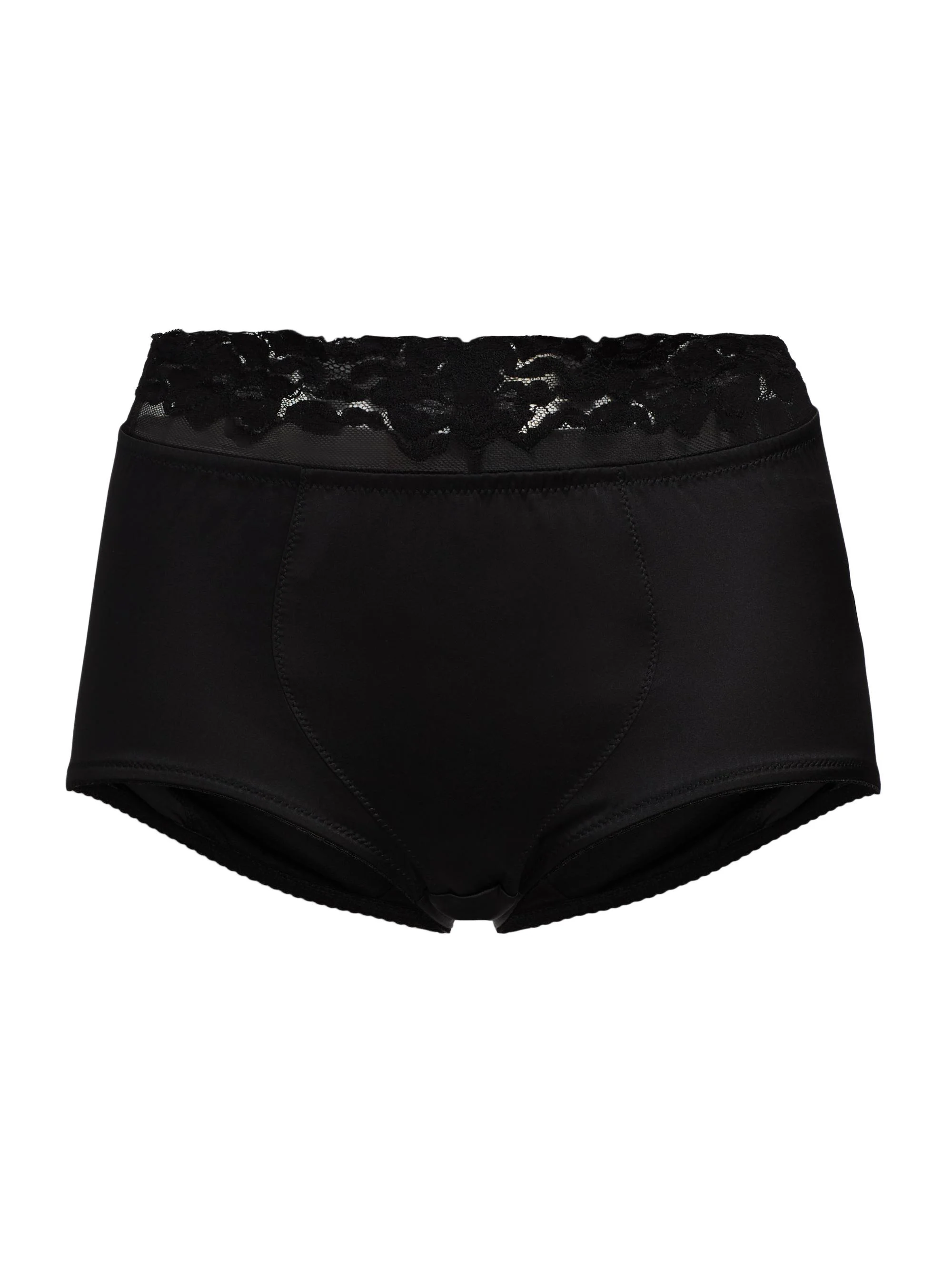 Women's Brief Silk-Blend Slip Panty - Black - 1