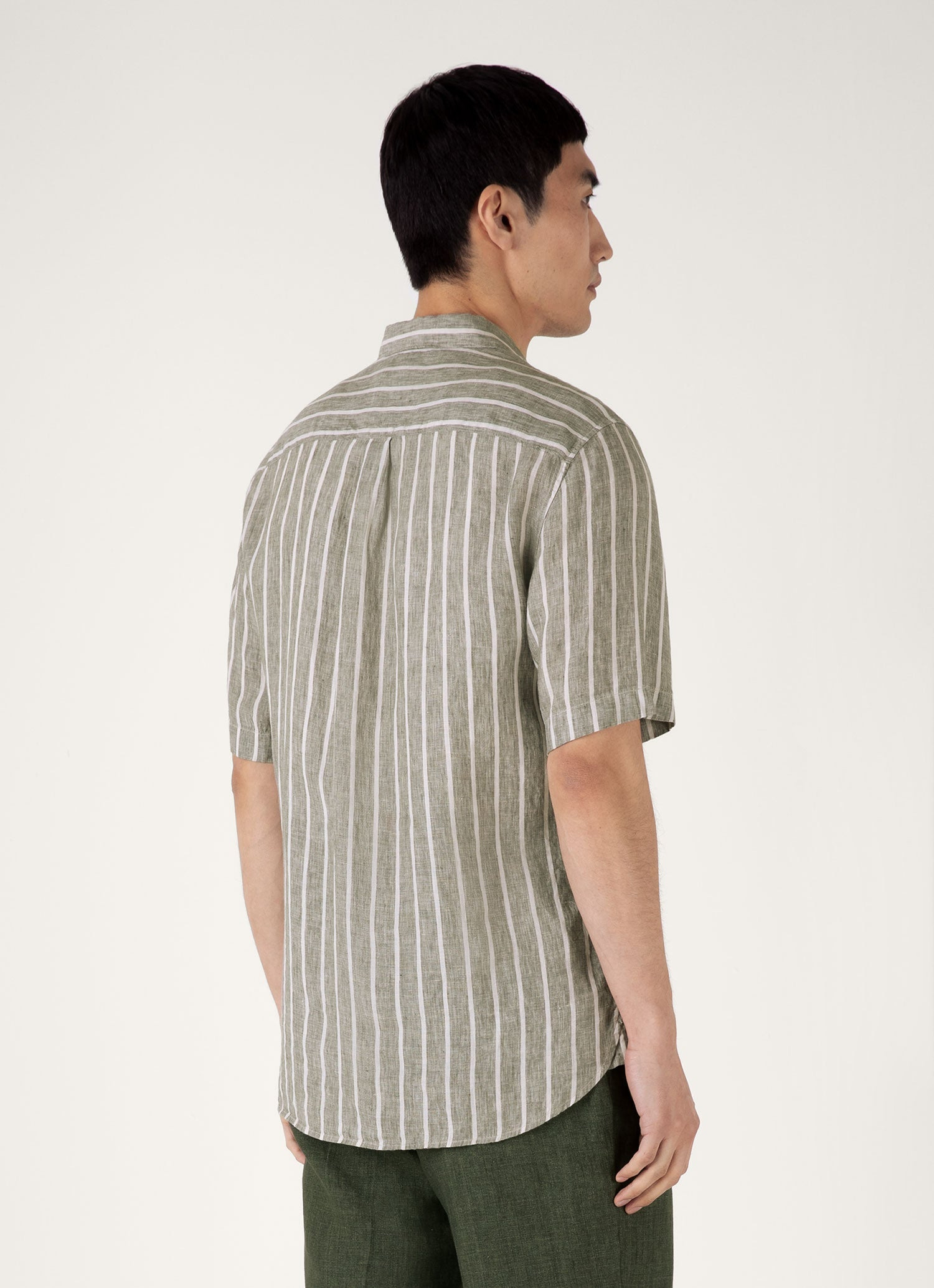 Short Sleeve Linen Shirt - 5